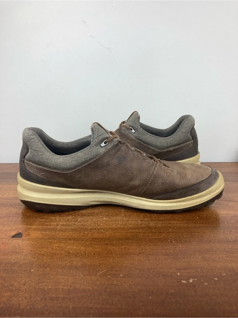 ECCO Biom Hybrid GORE-TEX Golf Shoes Brown Leather Spikeless Mens US 11.